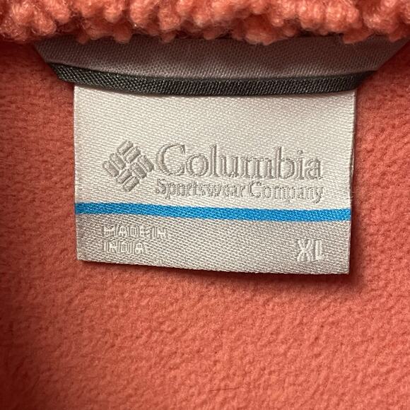 Columbia Hidden Ridge Fleece Sherpa Jacket in Peach Womens Size XL - Picture 5 of 7